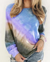 For Us Momma S (US 4-6) / BLUE Gradient Rainbow Sweatshirt- 50% OFF LAST DAY PROMOTION!